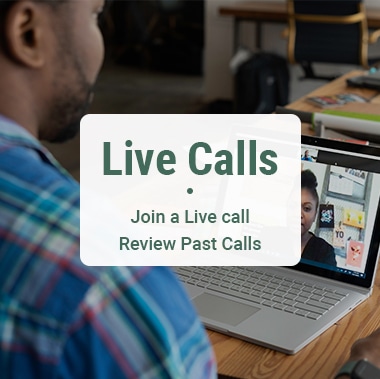 Live calls: join a live call or review a past call